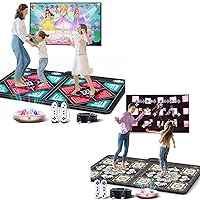 Two Colors Dance mats-Dance Game Soft Mat Toys Electronic Dance Mats for Kids and Adults Dance Pad Game for TV Gift Deas for Ages 4 5 6 7 8 9 10 11 12+ Year Old Boys & Girls