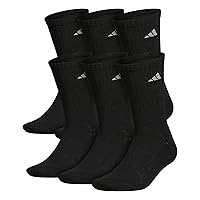 Men's Athletic Cushioned Crew Socks with Arch Compression for a Secure Fit (6-Pair)