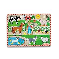 Melissa & Doug Old MacDonald's Farm Sound Puzzle - Farm Animal Toys, Sound Puzzles For Toddlers And Kids Ages 2+