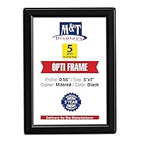 M&T Displays Opti Snap Poster Frame 5x7 Inch Silver 0.55