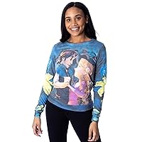 Disney Tangled Juniors Rapunzel Flynn DUO Dancing Pullover Top