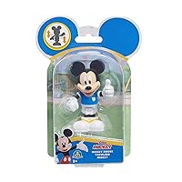 Just Play Disney Junior Mickey Mouse Movable Collectible Figure 1 Pack Soccer Mickey in Football Jersey 5 cm from 3 Years