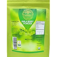 Amla Organic Powder Indian Gooseberry Powder (Amalaki) Foil Resealable Bag - 100% Raw Pure - By Rewind With Nature Organics