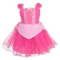 Baby & Toddler Girls Princess Costume Fancy Dress up Clothes Summer Outfit with Accessories, Yellow Pink Purple