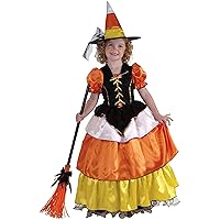 Forum Novelties Candy Corn Witch Costume, Child's Small, Orange / White / Yellow