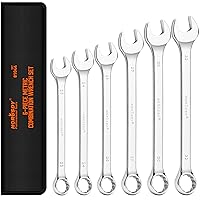 HORUSDY Large Wrench Set with Rolling Pouch | Metric | 6-Piece | 23mm, 24mm, 26mm, 27mm, 30mm, 32mm | 12 Point | Chrome Vanadium Steel