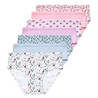 Lucky & Me Girls 100% Organic Cotton Underwear Briefs, Gracie 7 Pack