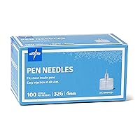 Medline Pen Needles 32 Gauge x 4 mm- Easy Injection at All Sites, Reliable and Comfortable Insulin Delivery, 100 Count