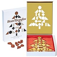 BomBombs, Light Up Holiday Chocolate Gift Box, Includes Gourmet Milk Chocolate in Premium Christmas-Themed Box with LED Light Feature, Set of 23