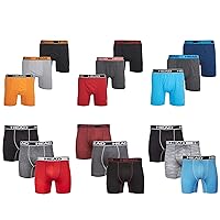 HEAD Mens Performance Underwear - 3-Pack Stretch Performance Boxer Briefs Breathable No Fly Up to Size 5X