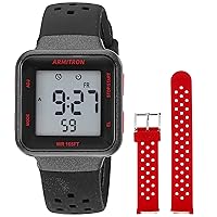 Armitron Sport Unisex Digital Chronograph Interchangeable Silicone Strap Watch, 45/7123