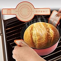 Silicone Bread Sling Dutch Oven, 1 Set Silicone Bread Baking Mats, Food-grade Silicone Dutch Oven Liners, Non-Stick Thick Baking Sheet Liner with Extra Long Handles for Transferable Dough