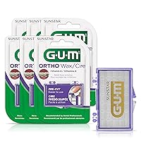 GUM - 10070942007235 Orthodontic Wax with Vitamin E and Aloe Vera (Pack of 6)