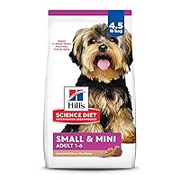 Hill's Science Diet Dry Dog Food, Adult, Small Paws for Small Breed Dogs, Lamb Meal & Brown Rice, 4.5 lb. Bag