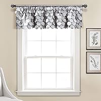 Lush Décor, Light Gray Lush Decor Gigi Valance Textured Window Kitchen Curtain (Single), 70