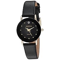 Armitron Women's 75/2447 Diamond-Accented Leather Strap Watch