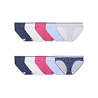 Fruit of the Loom Women's Eversoft Cotton Hipster Underwear, Tag Free & Breathable, Available in Plus Size