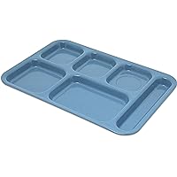 Carlisle FoodService Products Right-Hand Heavyweight 6-Compartment Melamine Tray 10
