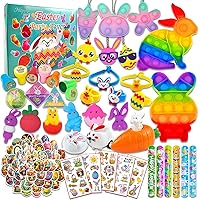 63 Pcs Easter Egg Fillers Party Favors Supplies for Kids,Easter Basket Stuffers Gifts, Easter Eggs Hunt, Pinata Filler Goodie Bags Stuffers Classroom Prizes Treasure Box Toys