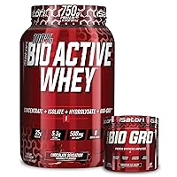 iSatori Bio-GRO Chocolate Ice Cream (60 Servings) & Bio-Active Whey Protein Powder Chocolate Sensation (30 Servings)