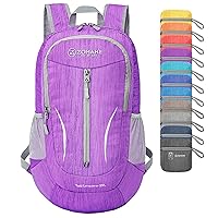 ZOMAKE 25L Ultra Lightweight Packable Backpack - Foldable Hiking Backpacks Water Resistant Small Folding Daypack for Travel(Purple)