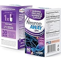 NeuropAWAY PM, Nighttime Nerve Support Formula for Nerve Discomfort, Burning, Tingling, & Numbness in Fingers, Hands, Toes & Feet, at Night. Patented Formula, 60 Capsule