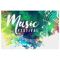 Music Festival Note Placemats Set of 1 for Dining Table Washable Non Slip Placemat for Christmas Holiday Birthday Party Table