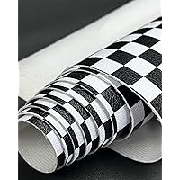Vinyl Upholstery Embossed Fabric Racing Checkers 54