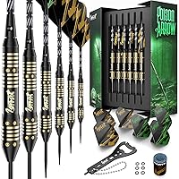 IgnatGames Darts Metal Tip Set - Professional Darts with Stylish Case and Darts Guide, Steel Tip Darts Set with Aluminum Shafts + Rubber O'Rings + Extra Flights + Dart Sharpener and Wrench