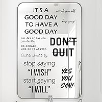 Inspirational Mirror Decals - Set of 9 Black Vinyl Affirmation Quotes Motivational Phrases Peel and Stick Positive Affirmation Stickers for Kids Teens Bedroom Living Room Office Bathroom Wall Decor