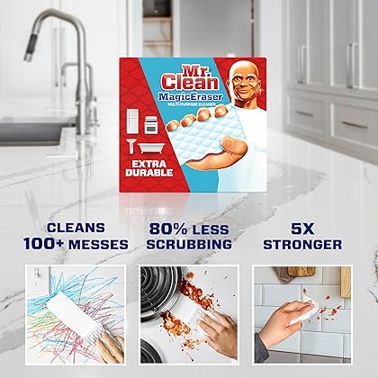 Mr. Clean Magic Eraser Extra Durable, Cleaning Pads with Durafoam, 4 count