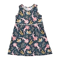 Hand Drawn Colorful Animal Axolotl Girl Dress Sleeveless Toddler Girl Outfits Fashion Girl Clothes Size 2t-8Y