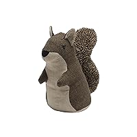 Squirrel Weighted Fabric Door Stopper, Polyester,Brown