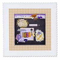 3dRose Image of Class of 2022, Collage, Cap, Diploma, Grad Word,... - Quilt Squares (qs_358796_3)