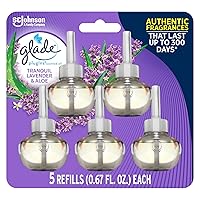 PlugIns Refills Air Freshener, Scented and Essential Oils for Home and Bathroom, Tranquil Lavender & Aloe, 3.35 Fl Oz, 5 Count