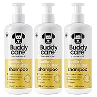 Vanilla & Shea Butter Dog Shampoo by Buddycare | Moisturising Shampoo for Dogs | Vanilla & Shea Butter Scented | with Aloe Vera and Pro Vitamin B5 (50.72oz)