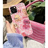 Compatible for iPhone 12 Pro Case Barbie 3D Animation Cute Pink Phone - PC Protective Back Cover for Cutie