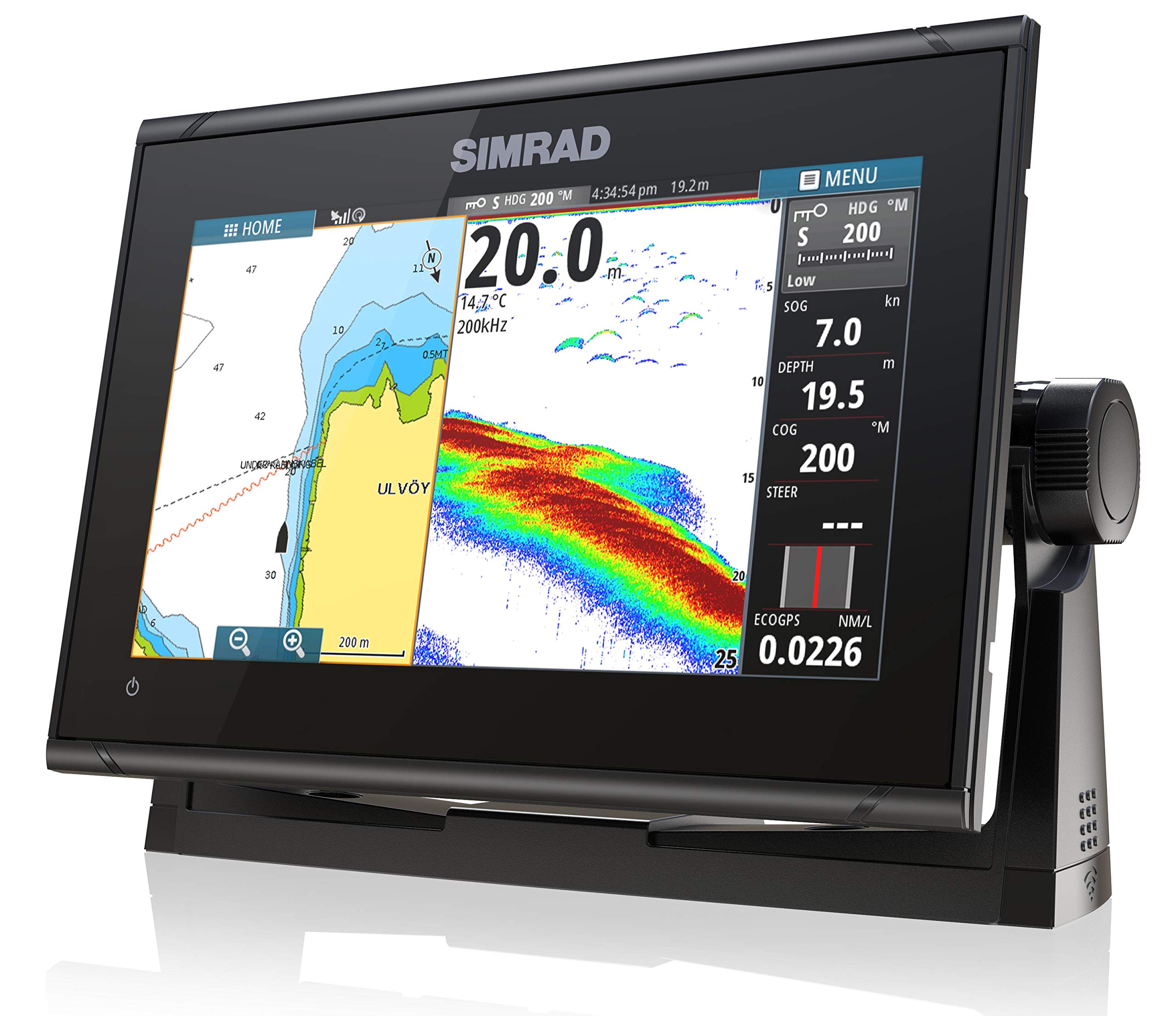 Simrad GO9 XSE - 9-inch Chartplotter (No Transducer) with C-MAP Discover Chart Card,Black,000-13210-002