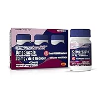 OmepraCare DR 42 Count Tablets Omeprazole 20mg Acid Reducer for Heartburn (14 Tablets/Bottle) One 3-Pack Carton for Three 14-Day Treatments, Delayed-Release Tablets