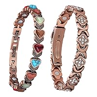 Pure Copper Bracelets for Women, Ultra Magnetic Bracelets for Women with Sizing Tool