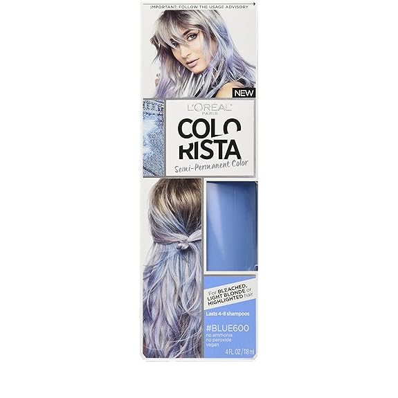 Mua L'Oreal Paris Colorista Semi-Permanent Hair Color for Light Bleached or  Blondes, Blue trên Amazon Mỹ chính hãng 2023 | Fado