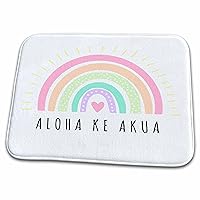 3dRose Aloha Ke Akua Hawaiian breath of life Love of God Pastel... - Dish Drying Mats (ddm-366032-1)