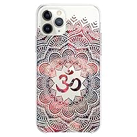 TPU Case Compatible with iPhone 15 14 13 12 11 Pro Max Plus Mini Xs Xr X 8+ 7 6 5 SE Om Symbol Tattoo Clear Watercolor Art Print Design Bohemian Colorful Cute Flexible Silicone Slim fit Woman