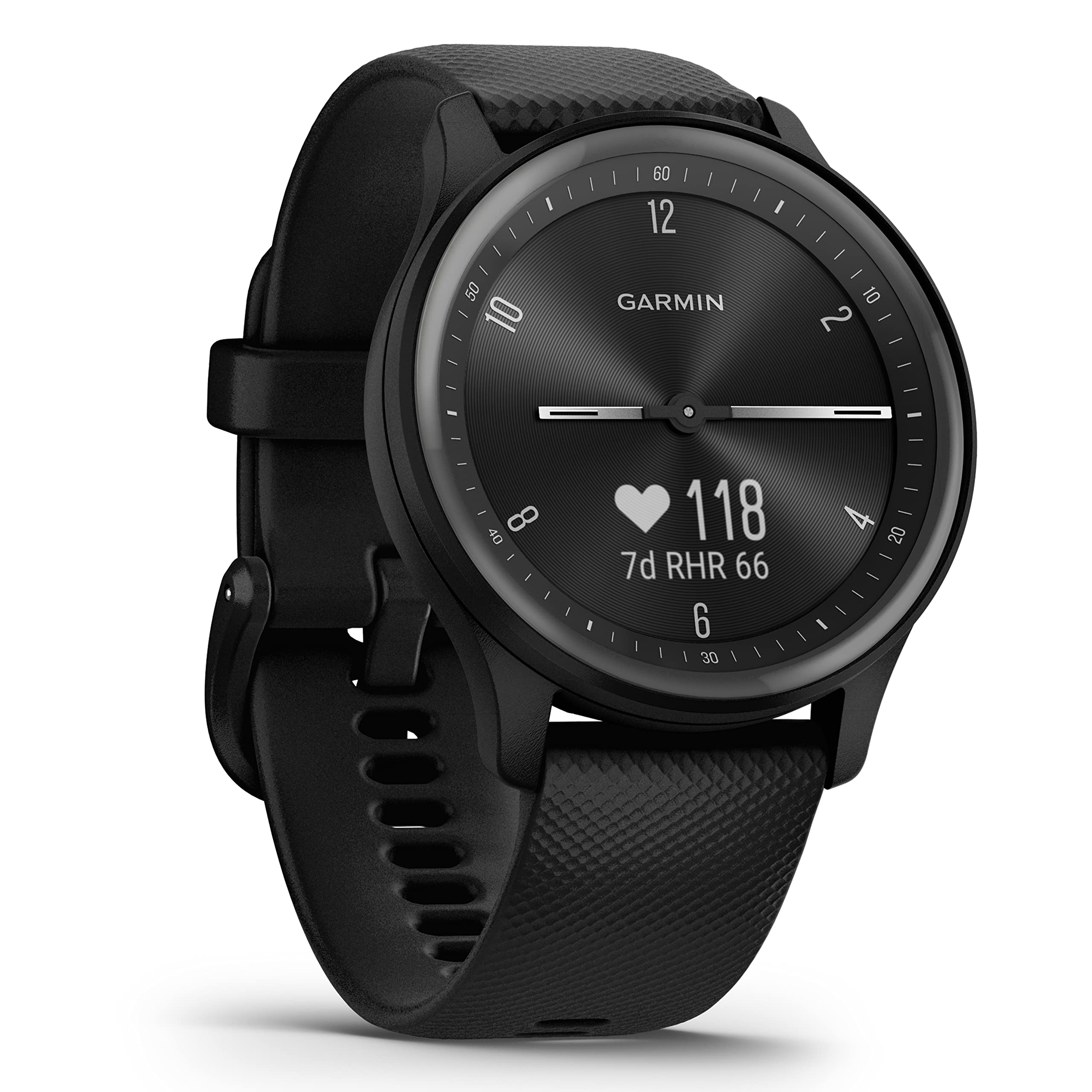 Garmin vivomove Sport, Hybrid Smartwatch, Health and Wellness Features, Touchscreen, Black