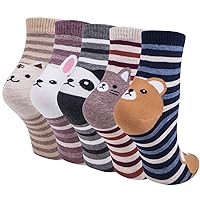 Womens Cute Dog Patterned Animal Socks Funny Casual Cotton Novelty Crew Socks