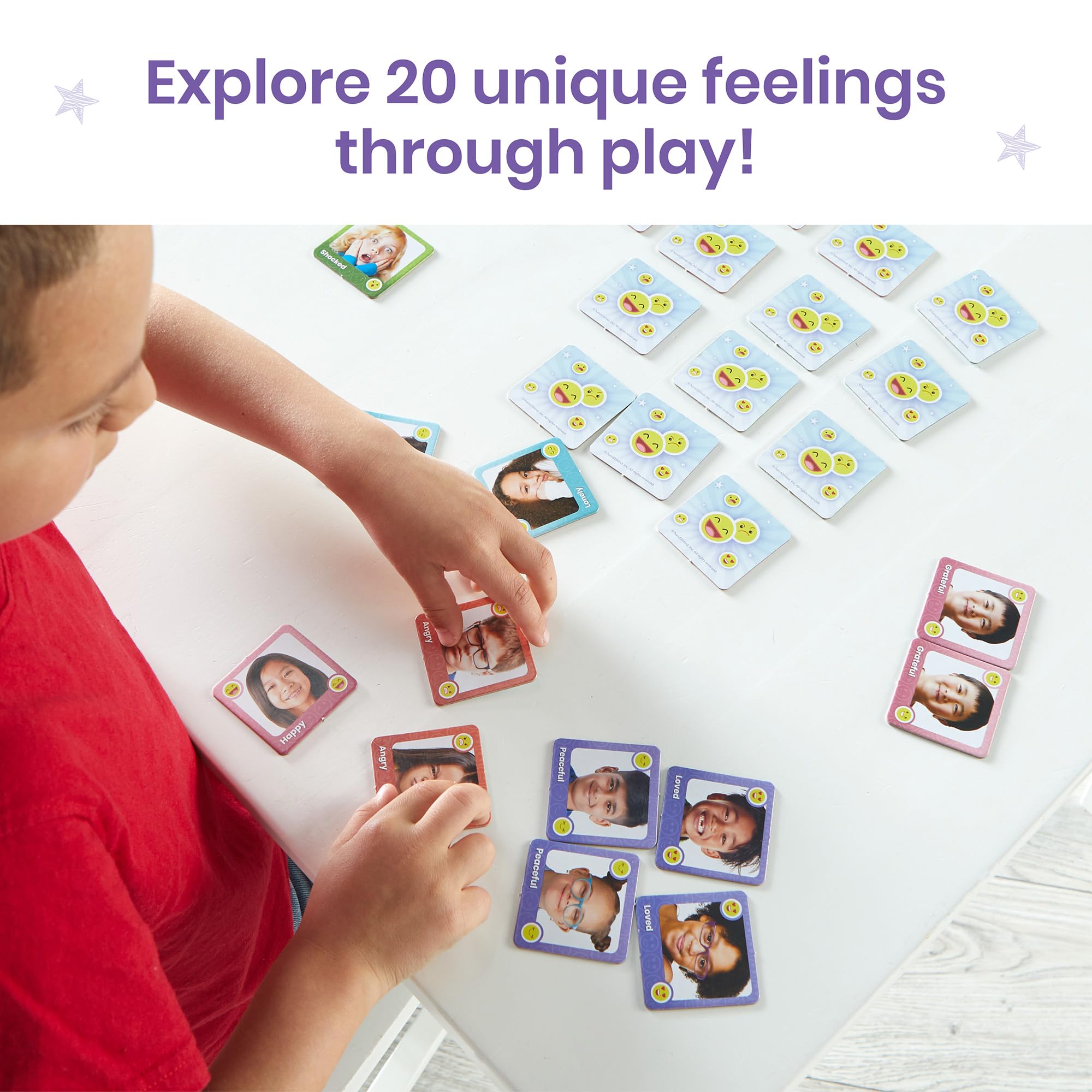 hand2mind Express Your Feelings Memory Match Game, Emotion Cards for Kids, Matching Card Game, Social Emotional Learning Activities, Play Therapy Games for Kids, Mindfulness for Kids, Calm Down Corner