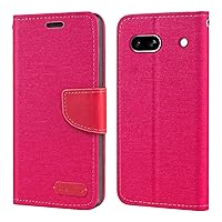 for Google Pixel 7A Case, Oxford Leather Wallet Case with Soft TPU Back Cover Magnet Flip Case for Google Pixel 7A (6.1”) Rose