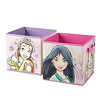 Idea Nuova Disney Princess Collapsible Storage Cubes, Set of 2, 10