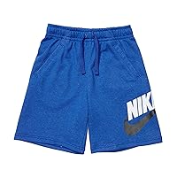 Nike Boy's Sportswear Club + HBR Fleece Shorts (Big Kids) Game Royal/Heather LG (14-16 Big Kid)