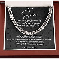 To My Son Necklace, Gift For Son From Mother, Cuban Link Chain Necklace, Son Jewelry